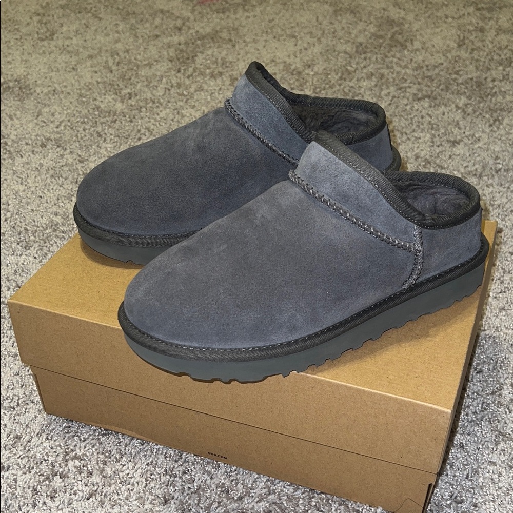 UGG Charcoal Suede Slip-Ons (women’s)